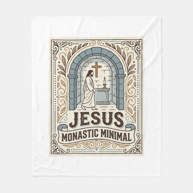 Jesus Kloster Minimal Jesus Kloster Minimal Chri Fleecedecke (Vorderseite)