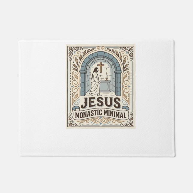 Jesus Kloster Minimal Jesus Kloster Minimal Chri Fußmatte (Vorderseite)
