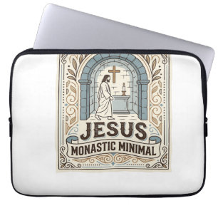 Jesus Kloster Minimal Jesus Kloster Minimal Chri Laptopschutzhülle