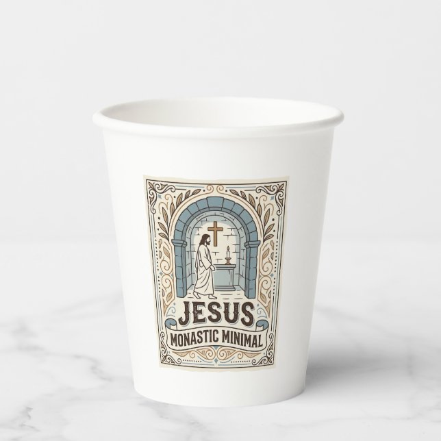 Jesus Kloster Minimal Jesus Kloster Minimal Chri Pappbecher (Vorderseite)
