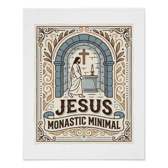 Jesus Kloster Minimal Jesus Kloster Minimal Chri Poster (Vorderseite)