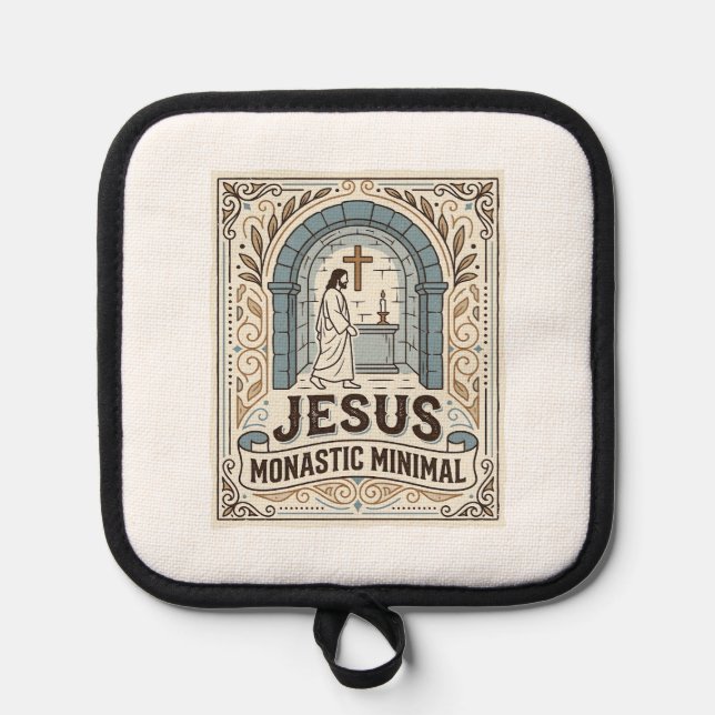 Jesus Kloster Minimal Jesus Kloster Minimal Chri Topflappen (Vorderseite)