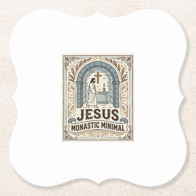 Jesus Kloster Minimal Jesus Kloster Minimal Chri Untersetzer (Vorderseite)