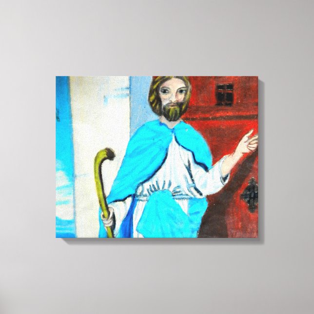 JESUS KNOCKS Leinwand (Vorderseite)