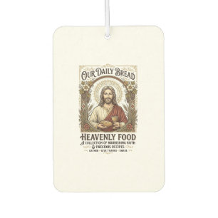 Jesus-Kochbuch Rezeptkarte Ästhetik Vintage-Shirt Autolufterfrischer