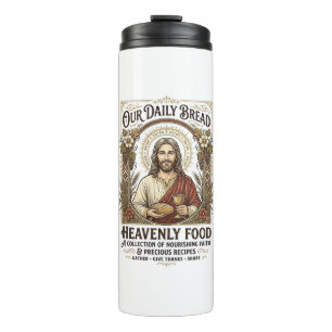 Jesus-Kochbuch Rezeptkarte Ästhetik Vintage-Shirt Thermosbecher