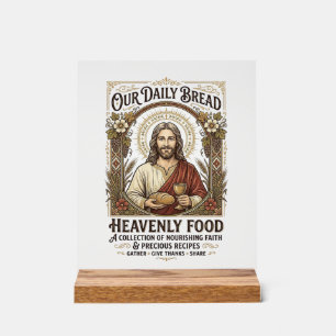 Jesus-Kochbuch Rezeptkarte Ästhetisches Vintage-Sh Acrylschild