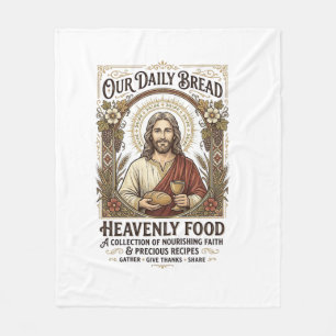 Jesus-Kochbuch Rezeptkarte Ästhetisches Vintage-Sh Fleecedecke
