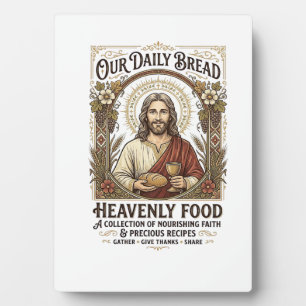 Jesus-Kochbuch Rezeptkarte Ästhetisches Vintage-Sh Fotoplatte