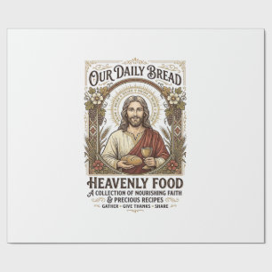 Jesus-Kochbuch-Rezeptkarte Ästhetisches Vintage-Sh Geschenkpapier