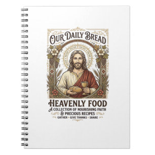 Jesus-Kochbuch Rezeptkarte Ästhetisches Vintage-Sh Notizblock