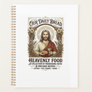 Jesus-Kochbuch Rezeptkarte Ästhetisches Vintage-Sh Planer