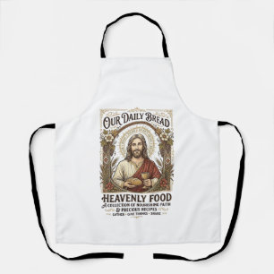 Jesus-Kochbuch Rezeptkarte Ästhetisches Vintage-Sh Schürze