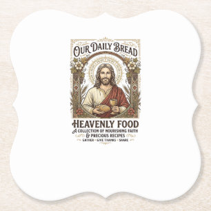 Jesus-Kochbuch Rezeptkarte Ästhetisches Vintage-Sh Untersetzer