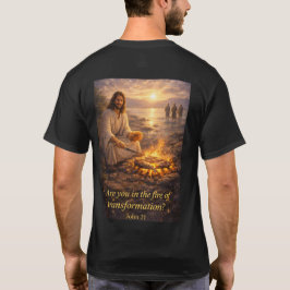 Jesus kocht Fisch am Ufer T-Shirt