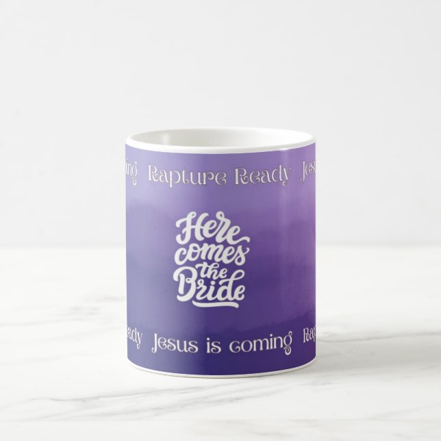 "Jesus kommt auf Rapture Ready" Design-Tasse Kaffeetasse (Mittel)