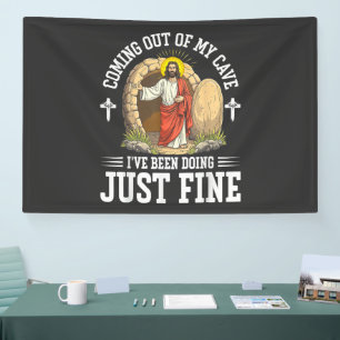 Jesus kommt aus meiner Höhle Banner