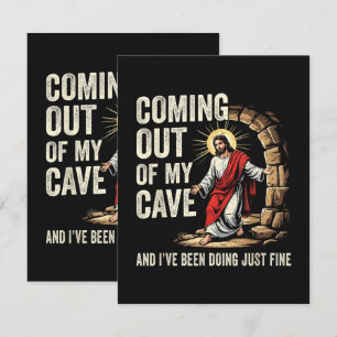 Jesus kommt aus meiner Höhle Dankeskarte