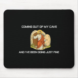 Jesus kommt aus meiner Höhle und ich habe Jus gema Mousepad
