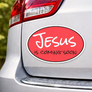 Jesus kommt bald auf dem Vinyl-Sticker nach Maß Aufkleber
