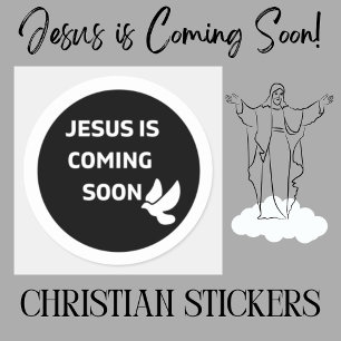 Jesus kommt bald _dove Classic Round Sticker