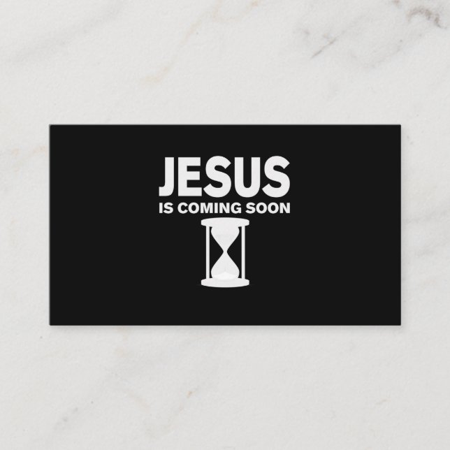 Jesus kommt bald Shirt Countdown bis Jesus Visitenkarte (Vorderseite)