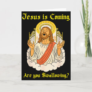 Jesus kommt Bist du Christ Jesus sagt aus Karte