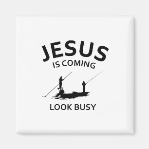 Jesus kommt, der beschäftigte Blick Magnet