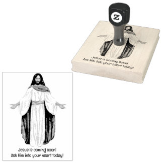 Jesus kommt! gummistempel