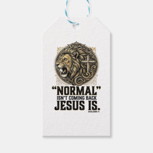 Jesus kommt zurück Löwe Kreuz Christliches T-Shirt Geschenkanhänger