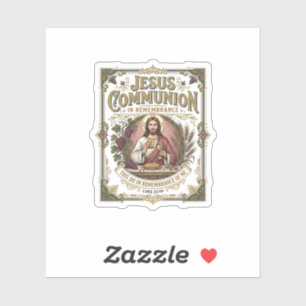 Jesus Kommunion Jesus Kommunion Christlicher Glaub Aufkleber
