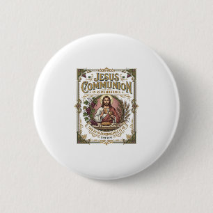 Jesus Kommunion Jesus Kommunion Christlicher Glaub Button