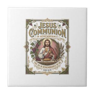 Jesus Kommunion Jesus Kommunion Christlicher Glaub Fliese