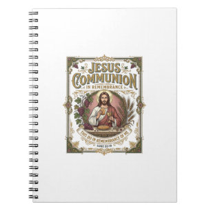 Jesus Kommunion Jesus Kommunion Christlicher Glaub Notizblock