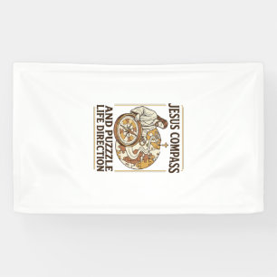 Jesus Kompass Und Puzzle Lebensrichtung Jesus Komp Banner