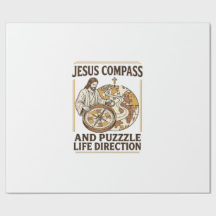 Jesus Kompass Und Puzzle Lebensrichtung Jesus Komp Geschenkpapier