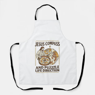 Jesus Kompass Und Puzzle Lebensrichtung Jesus Komp Schürze