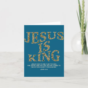 Jesus König Camo Christliches Kreuz Schrift Design Karte