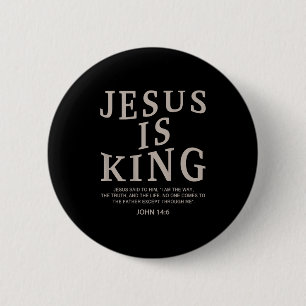 Jesus König Christliche Männer Jugend Gott Guter S Button