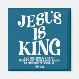 Jesus König Christliches Kreuz Gott Bibelvers Magnet