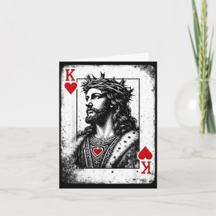 Jesus König der Herzen Retro religiöse Kartenspiel Karte