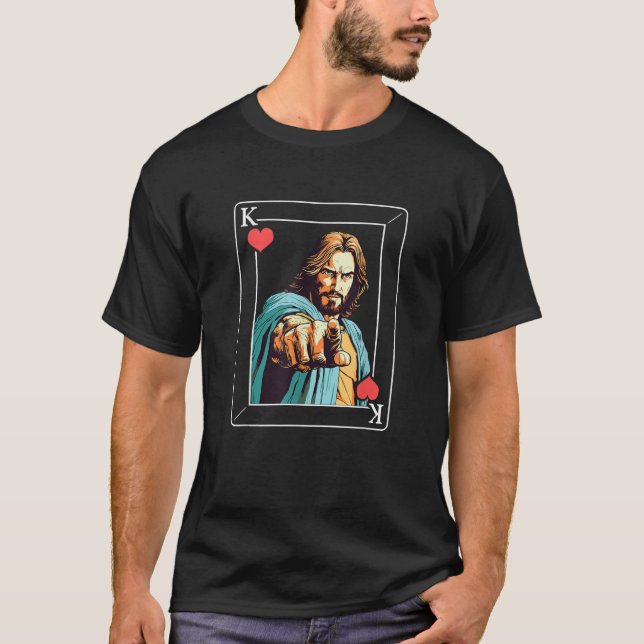 Jesus König der Herzen T-Shirt (Vorderseite)