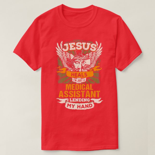 Jesus Kontrollen sind nur ein medizinischer Assist T-Shirt (Design vorne)