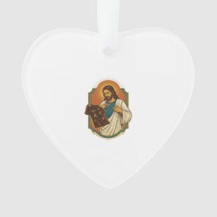 Jesus Kreide bedeckte schwarze Gym-Kleidung Chaos  Ornament