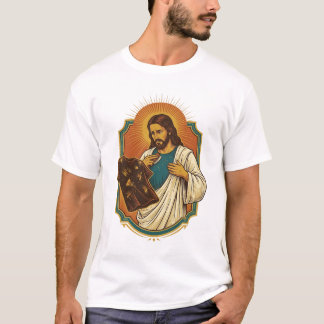Jesus Kreide bedeckte schwarze Gym-Kleidung Chaos  T-Shirt