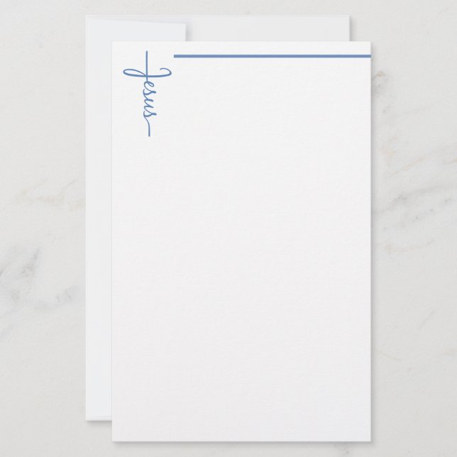 Jesus Kreuz Briefpapier (Vorderseite)