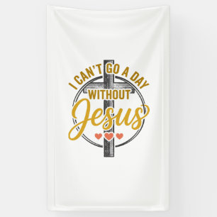 Jesus Kreuz Christliche Typografie-Shirt-Design_1 Banner