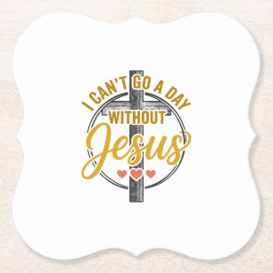 Jesus Kreuz Christliche Typografie-Shirt-Design_1 Untersetzer