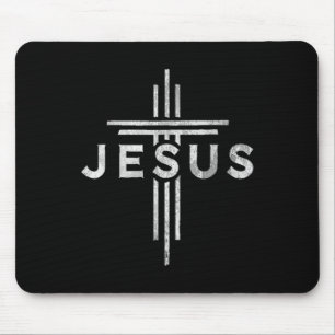 Jesus Kreuz Christus Christ Vintage Jesus Kreuz Mousepad