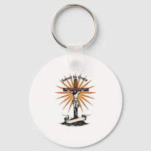 Jesus Kreuz Glauben Vintage Gravur Christliches T- Schlüsselanhänger